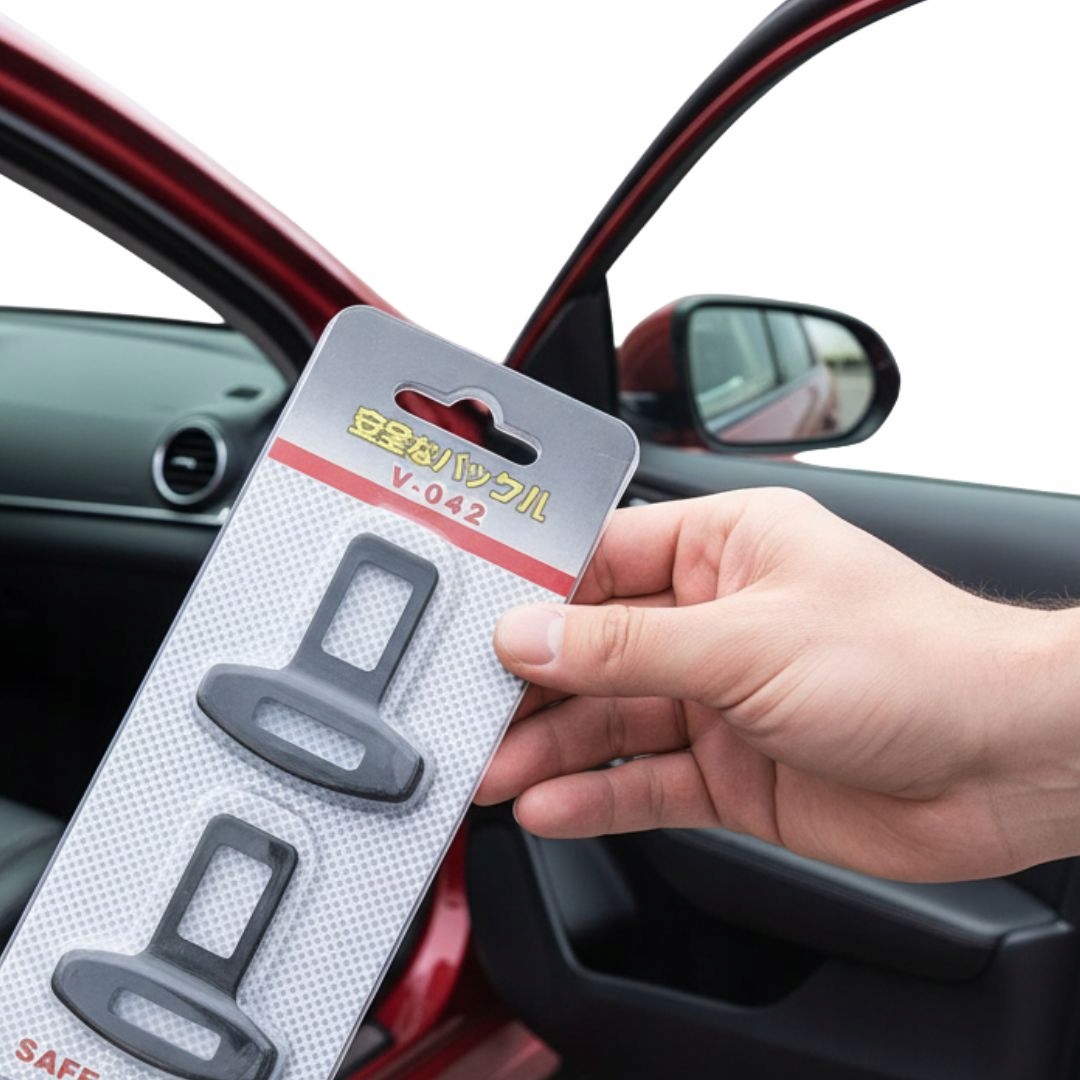 ZAŚLEPKA WTYCZKA DO PASA PASÓW BEZPIECZEŃSTWA - SAFE BUCKLE - ZESTAW 2 SZT.