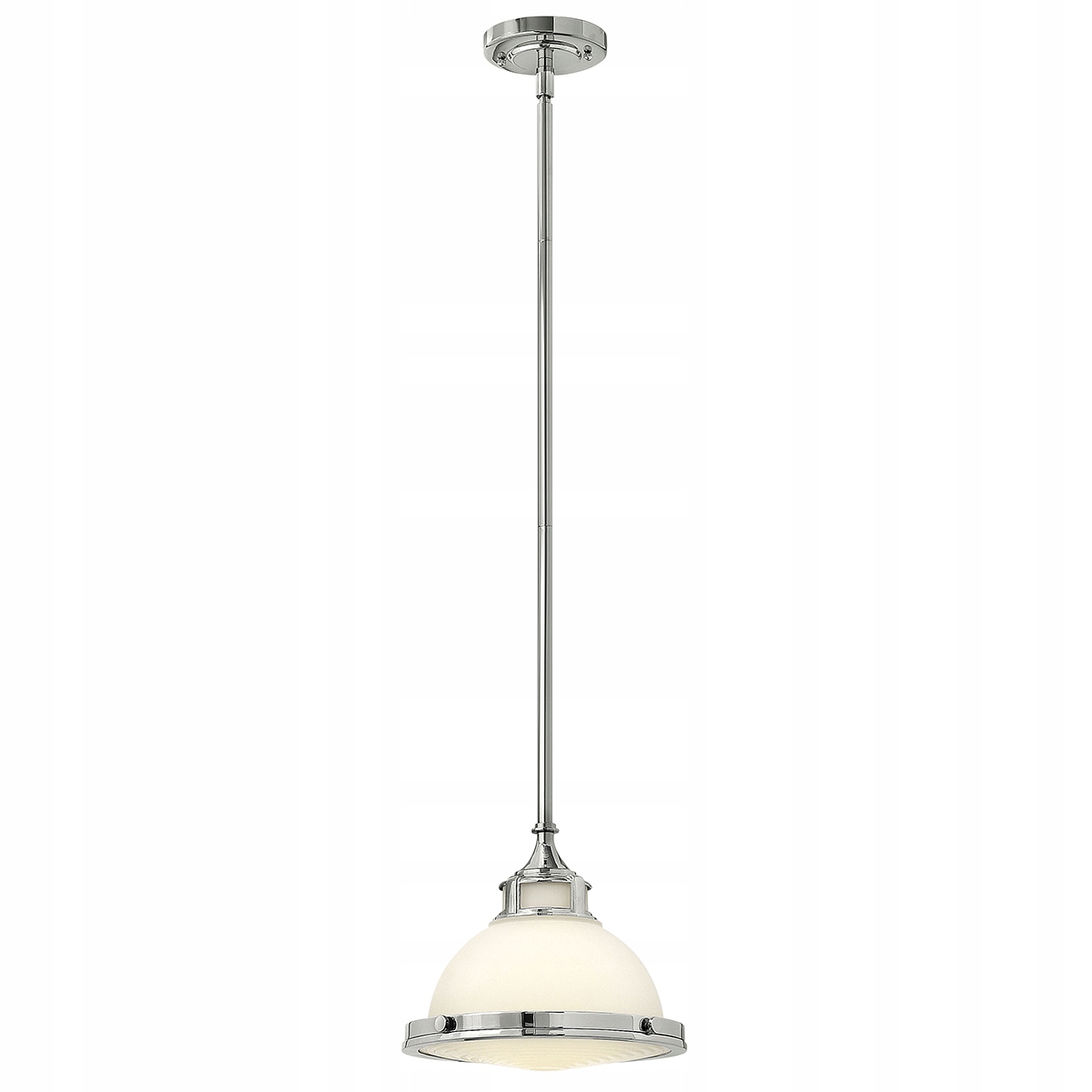 Závěsná lampa Amelia chrom/bílá E27 60W ve stylu vintage Hinkley
