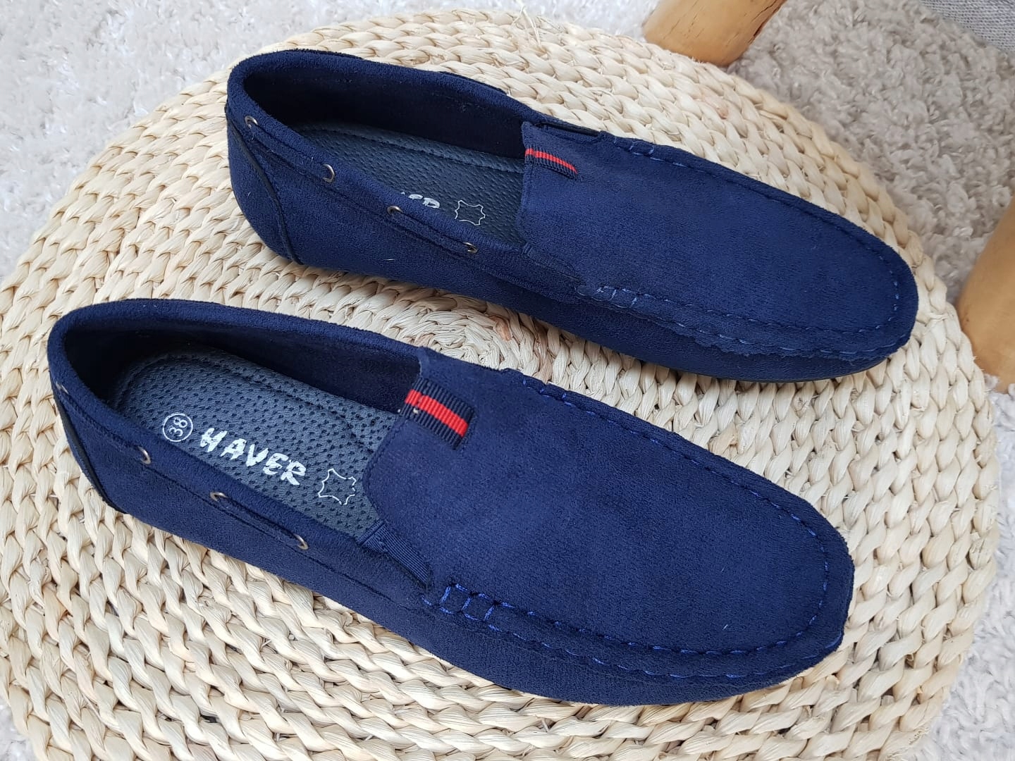 Mokasyny granatowe JAKUB 36-41 zamszowe [Rozmiary Bohater brak