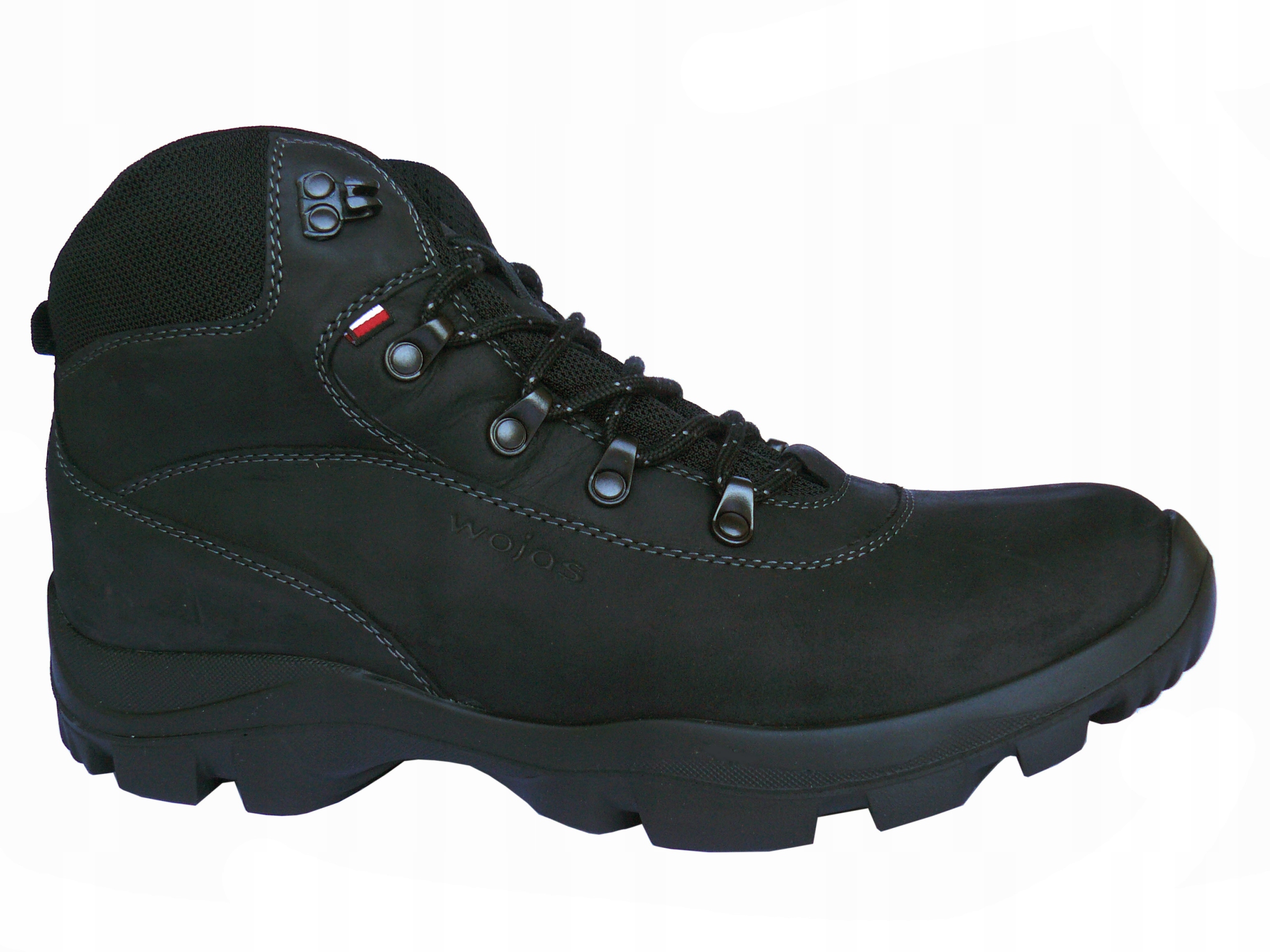Wojas trekking wysoki czarny 9378-91 skórzany 44