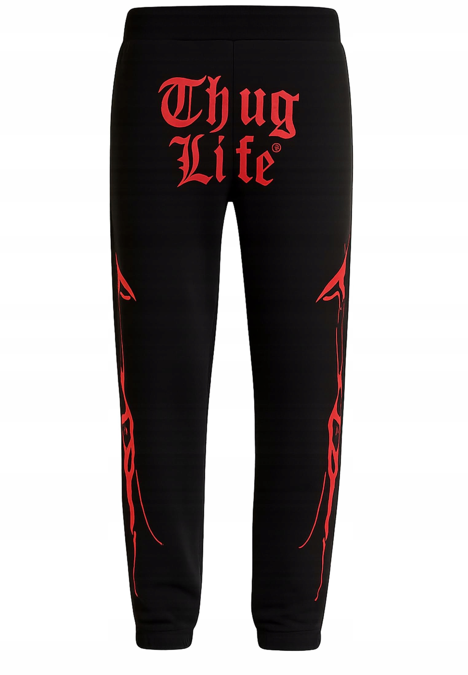 Dresové kalhoty Thug Life Ink Černé volné bavlněné XL