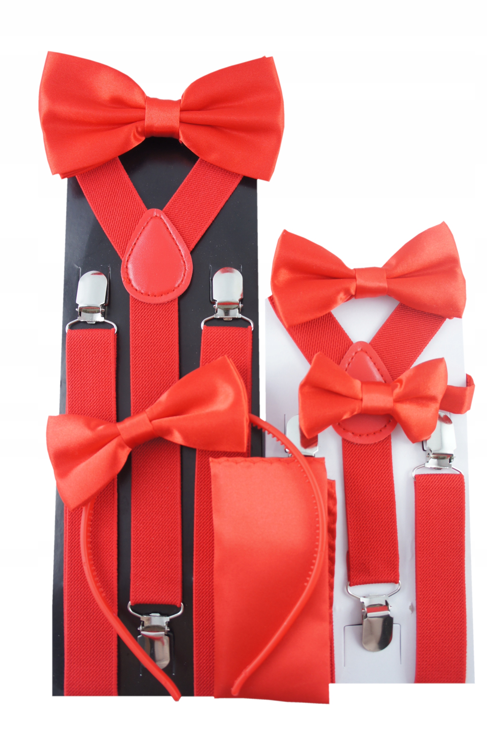 Czerwony Krawat gładki satyna dla nastolatka 8-15l CZERWONY Rozmiar 37