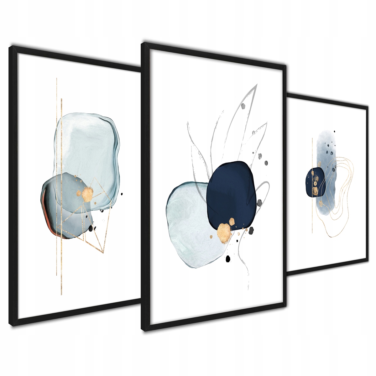PLAKATY ABSTRAKCJA niebieskie minimalizm bez ramek