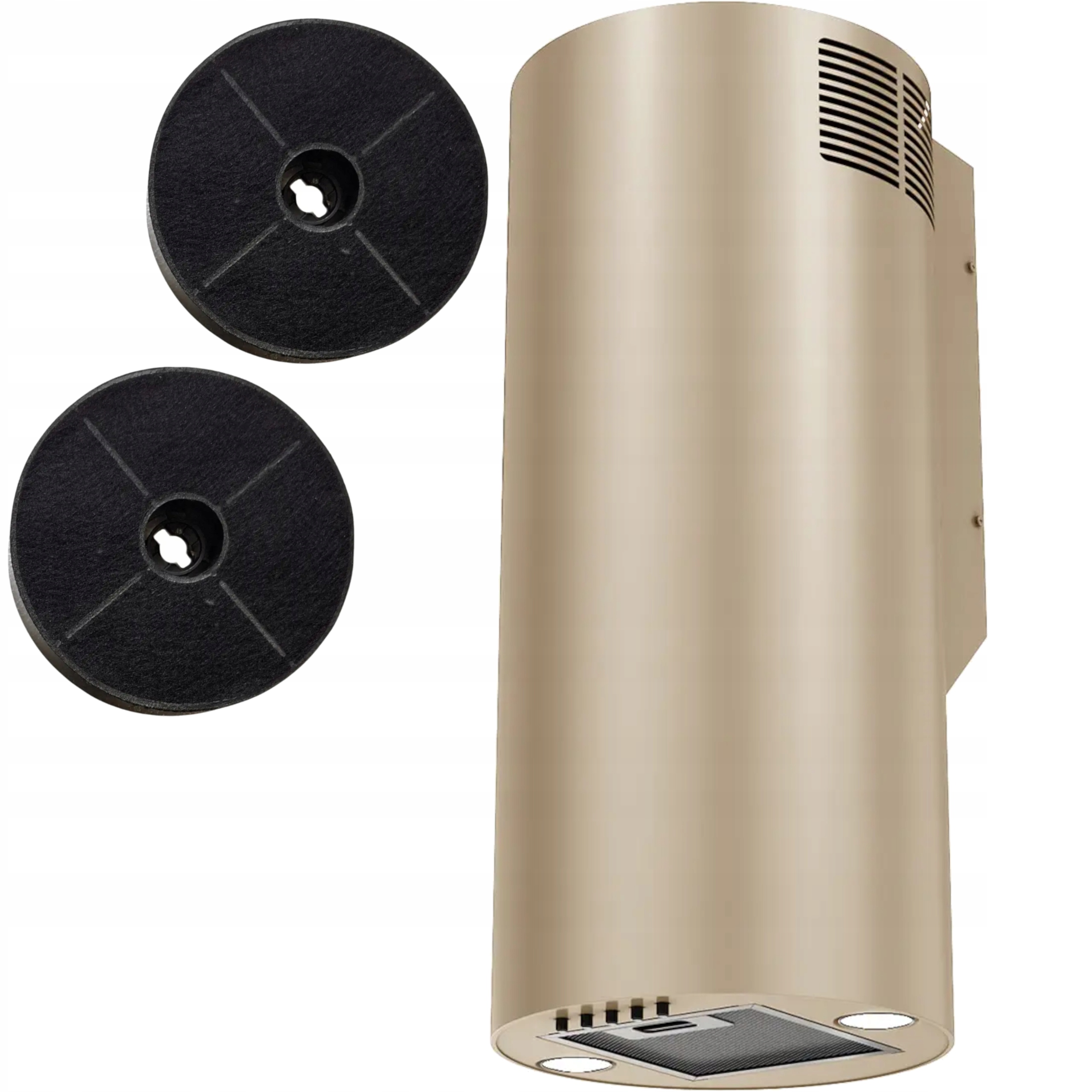 Okap kuchenny kominowy ścienny Maan Elba WPB731 Złoty piaskowy Filtr