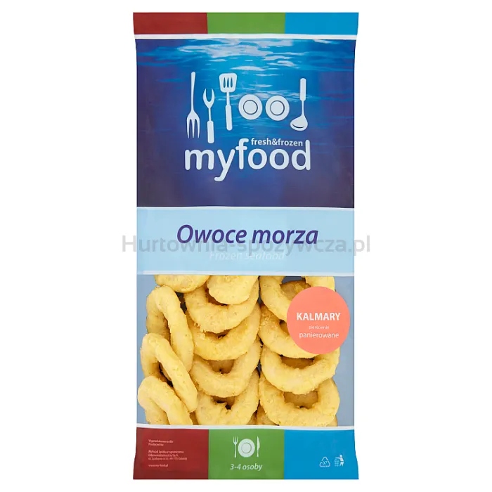 Myfood Panierovací kroužky s olihní, tvarované, předem
