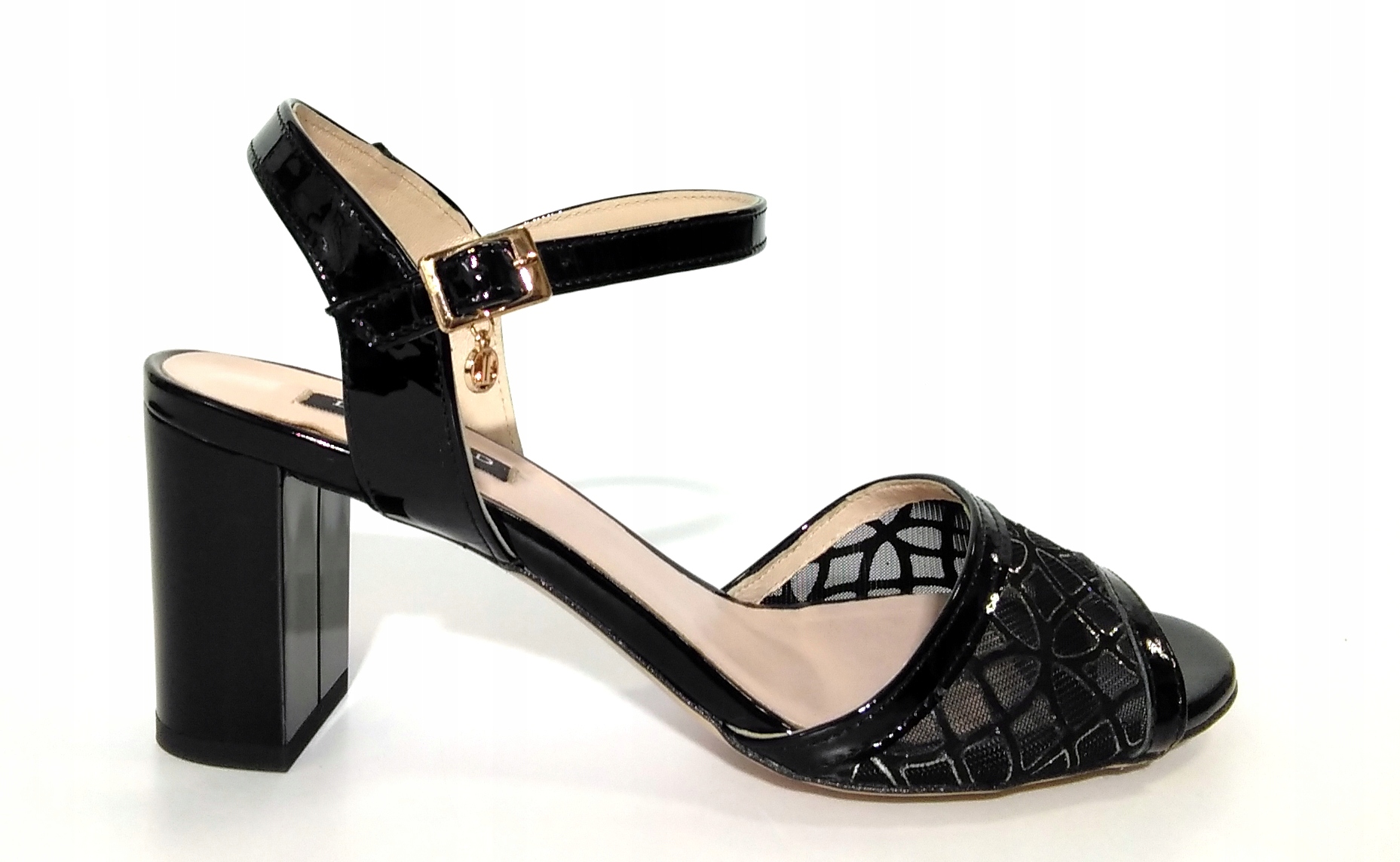 Sandály Lizard elegantní 04379 lak černé r37