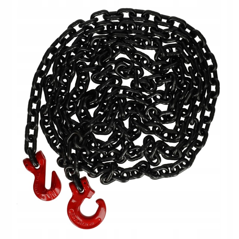 Řetěz Zrywkový G80 Kulatý 2 Háky 4 m Zrywka 2T 8T Clevis 80kN
