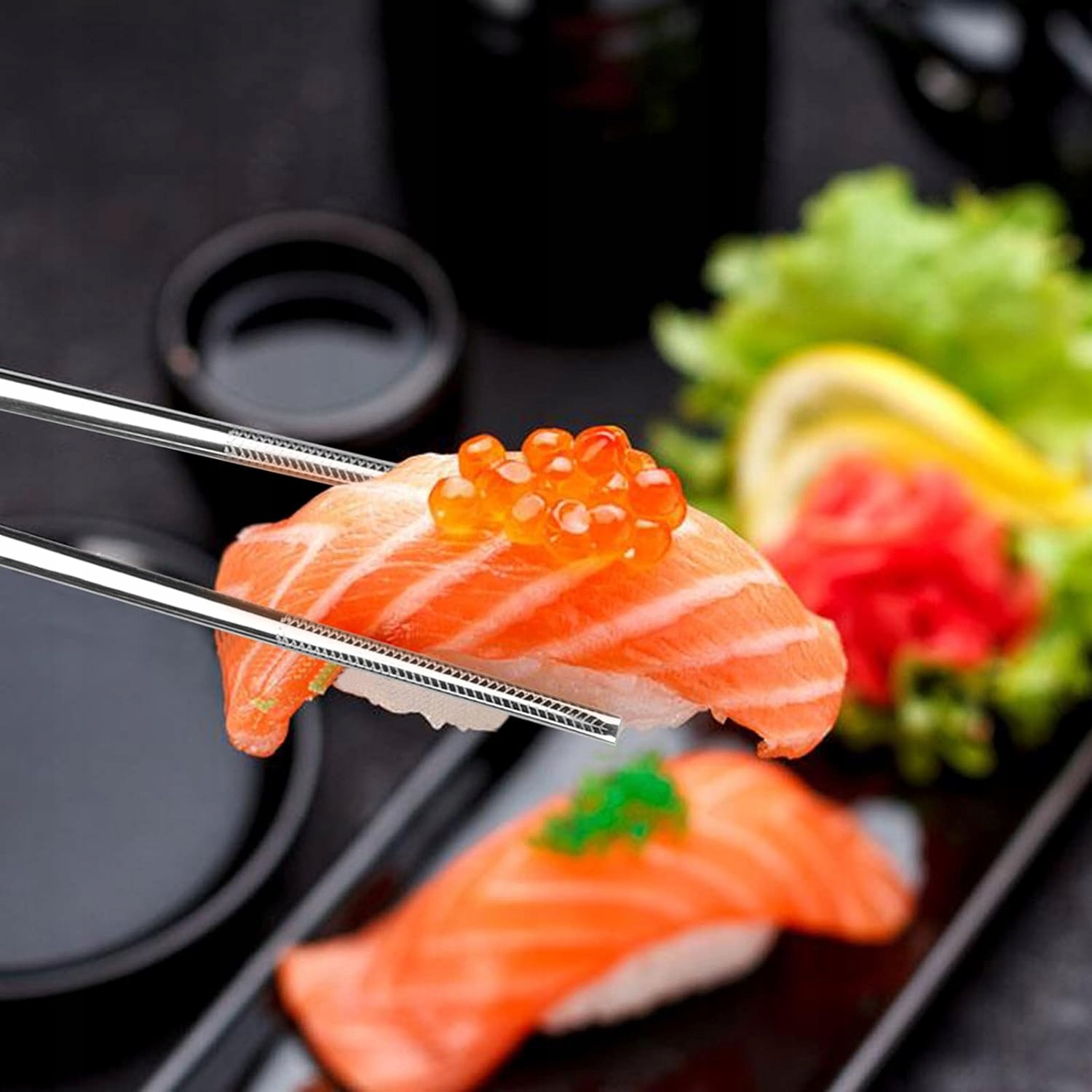 PAŁECZKI ZE STALI NIERDZEWNEJ DO SUSHI 5 PAR MIX WZORÓW Marka Queta