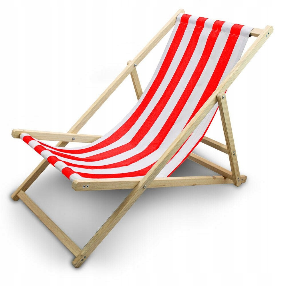 

Leżak Plażowy Ogrodowy Drewniany Składany Regulowa