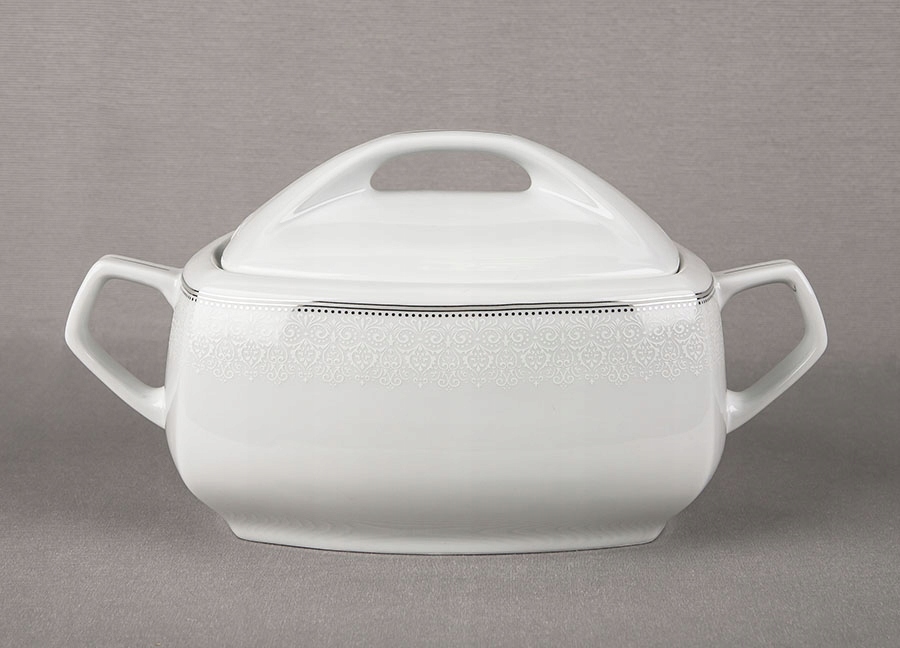 Váza 3L Elsa strieborné zdobenie