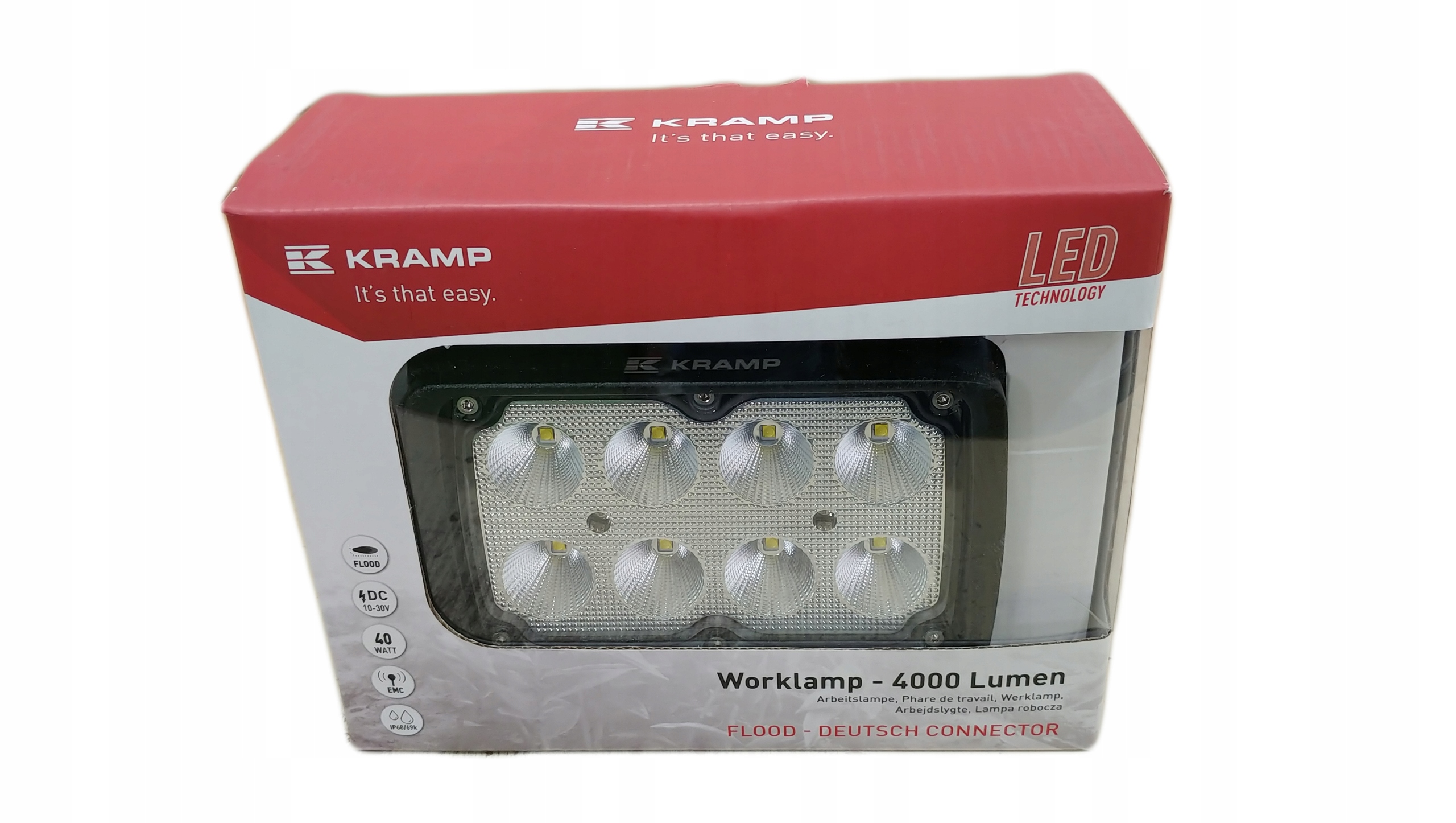 LAMPA HALOGEN ROBOCZY LED 40W 4000 lm KRAMP 12 24V