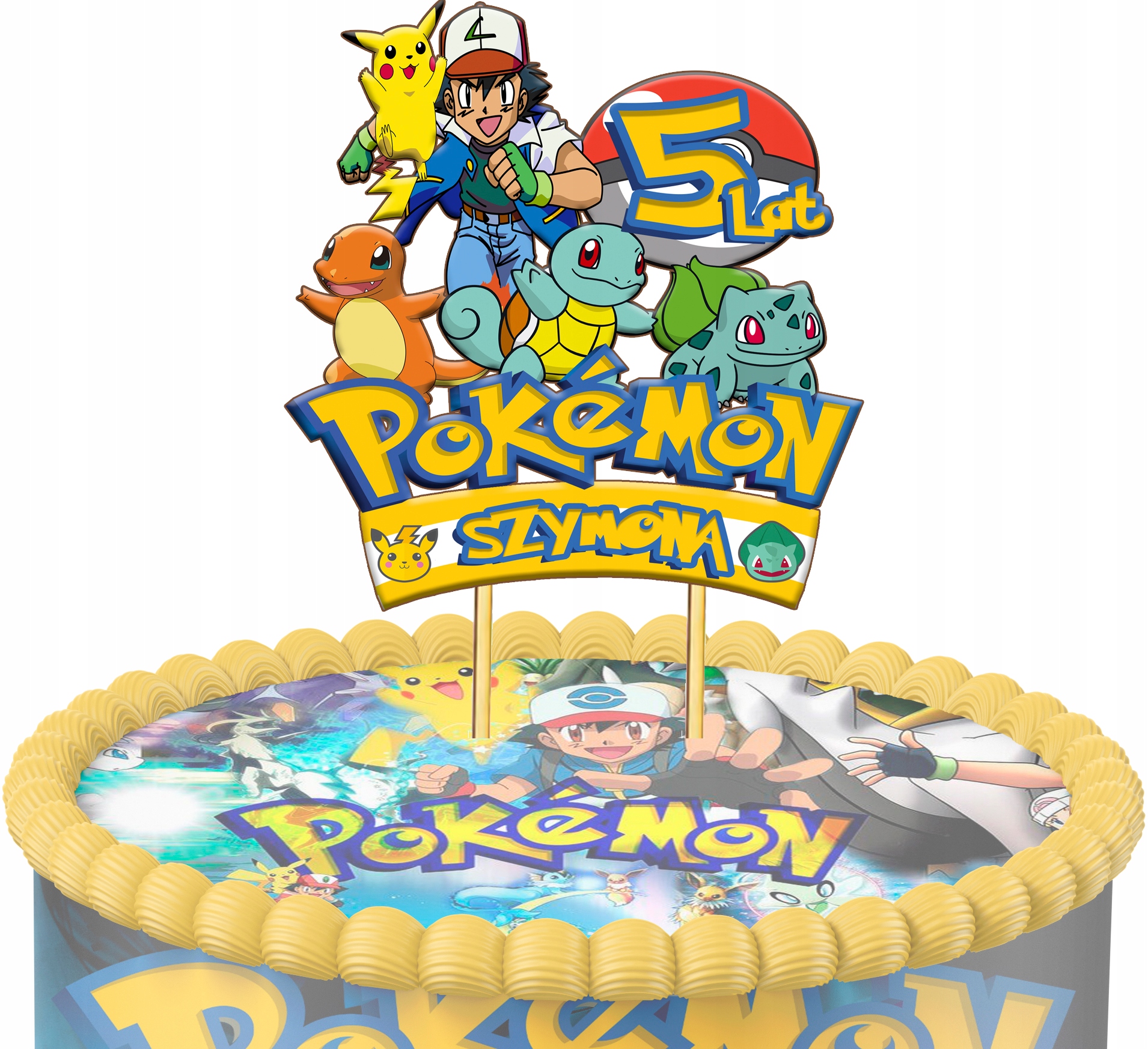 

Topper Urodzinowy na Tort Pokemon Imię i Wiek