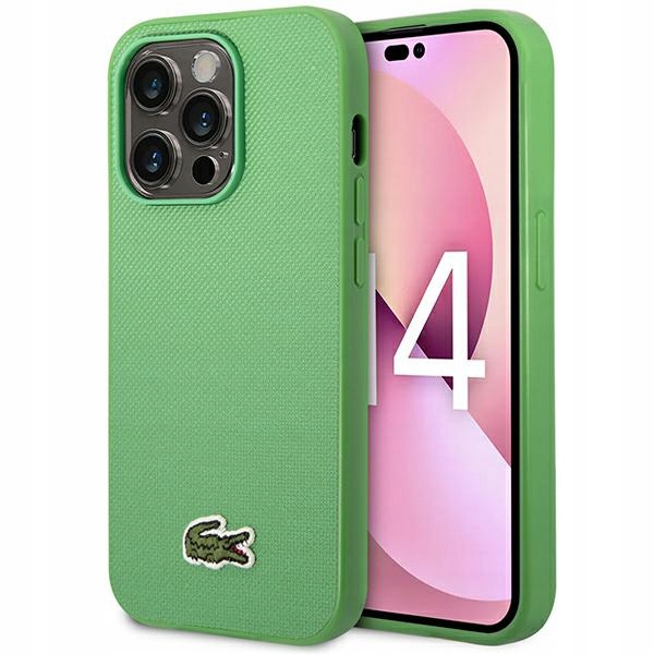 Pouzdro Lacoste pro iPhone 14 Pro Max 6,7" zelené tvrdé pouzdro Iconic Petit