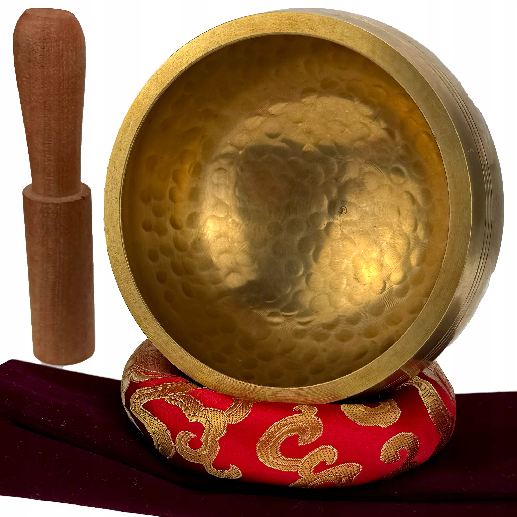 Zpívající mísa 11,5 cm tibetská +polštář velurový sáček hůlka