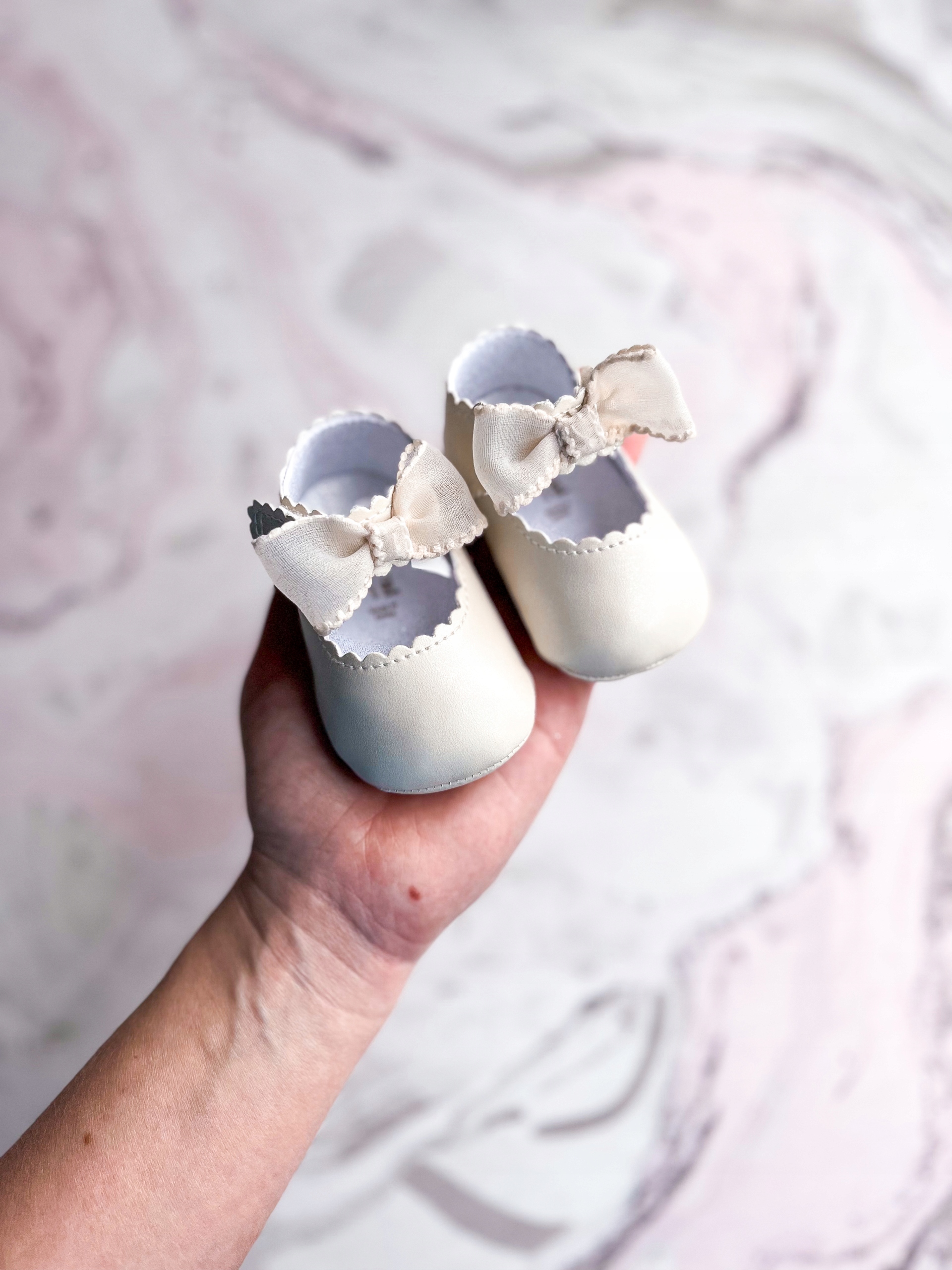 Buciki do Sukienki na Chrzest 16 Mayoral Balerinki do Chrztu Kremowe