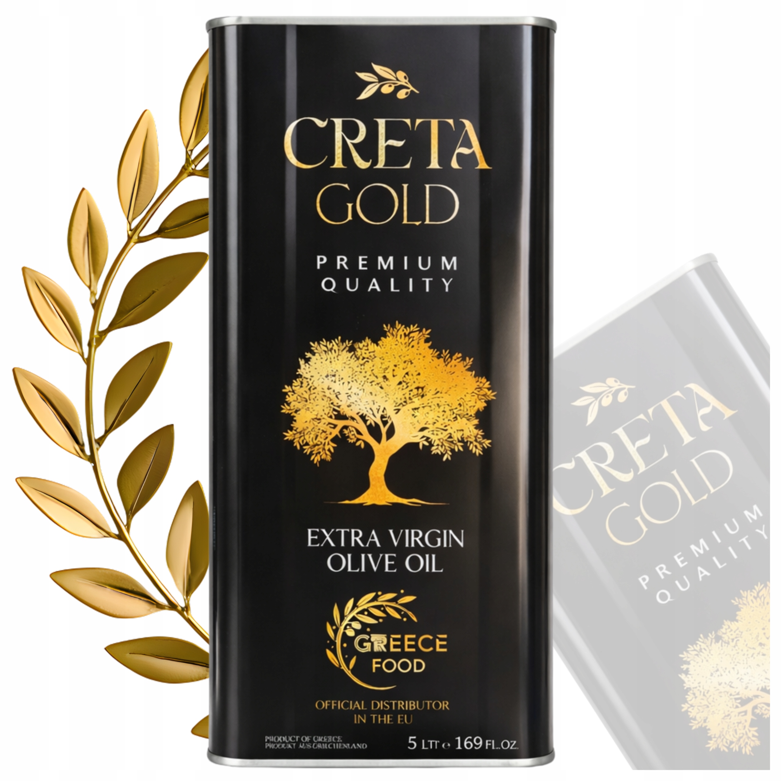Levně Extra Panenský Olivový Olej 5 L, Řecká Creta Gold, Prémiová Kvalita Koroneiki