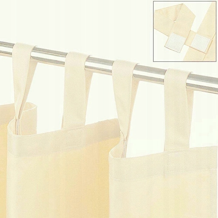 Zasłona ogrodowa z RZEPEM na taras kremowa 155x240 Producent Kropka