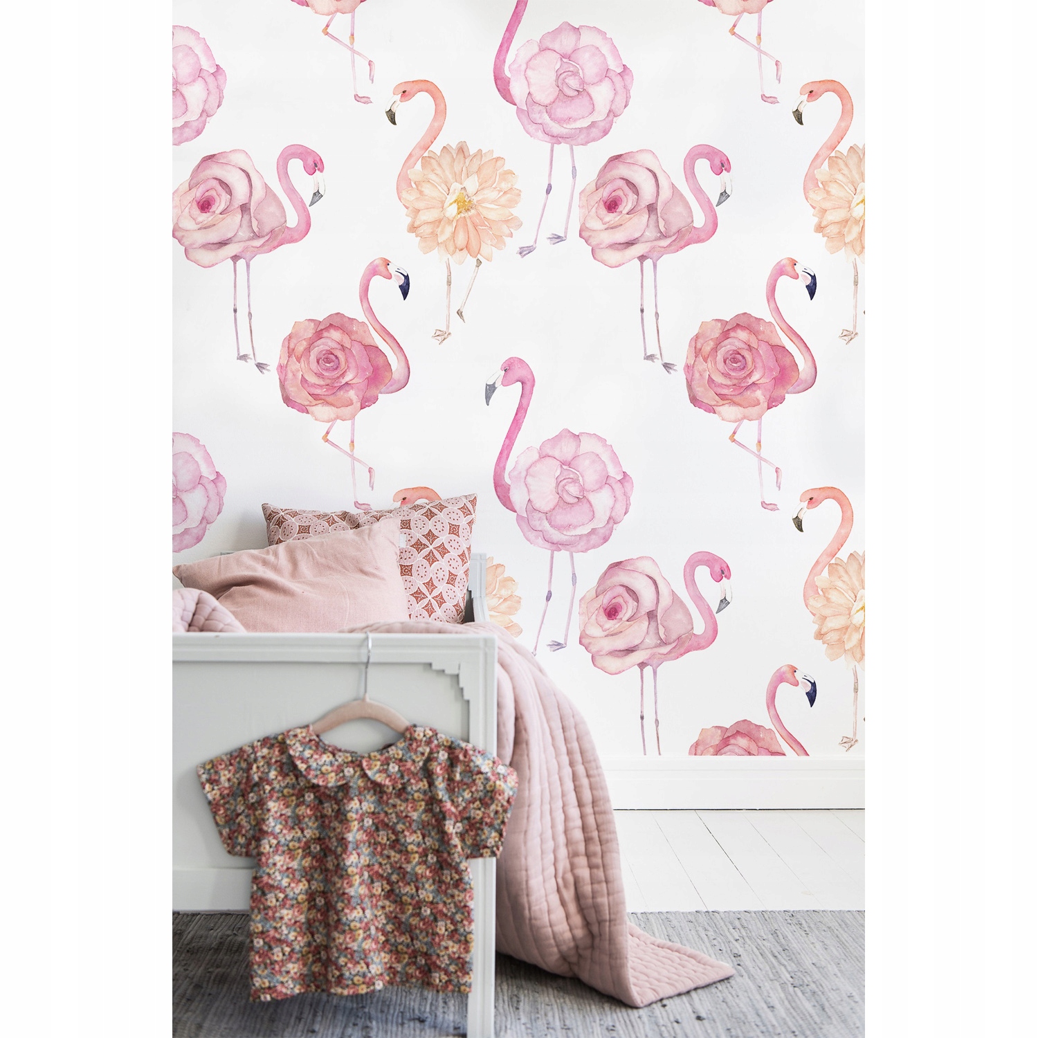 

Fototapeta Flamingi z różami MagicStick 312x219 cm