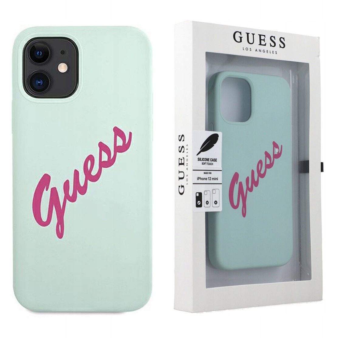 

Etui do iPhone 12 Mini, Guess Silicone Vintage