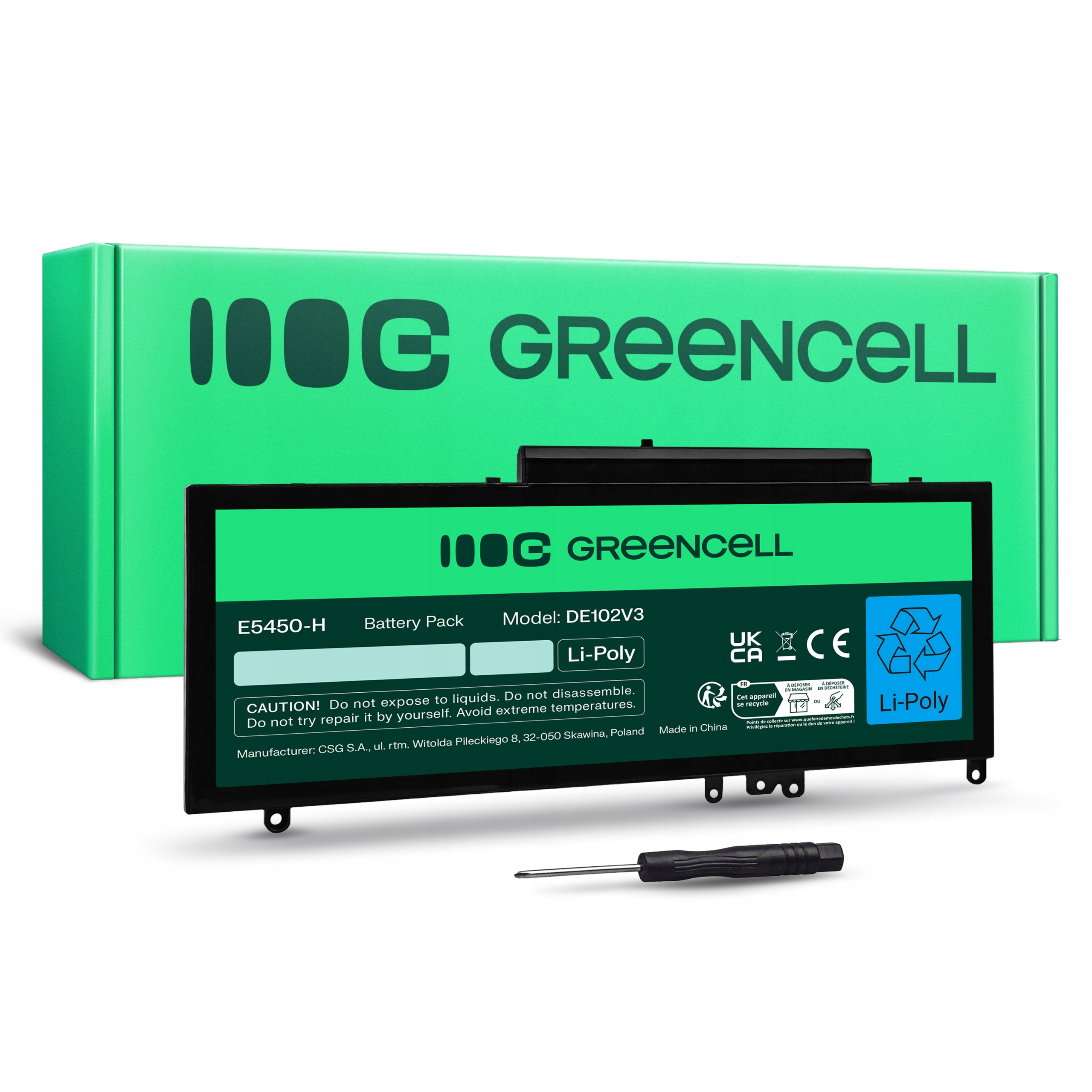 Bateria Green Cell G5M10 WYJC2 0WYJC2 do Dell Latitude E5250 E5450 E5550