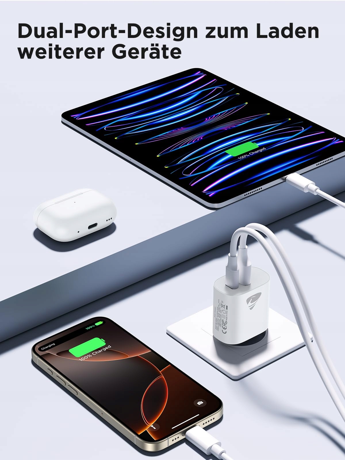 AIONEUS 20W USB C Charger for iPhone iPad Samsung Fast Charging — miniatura 6
