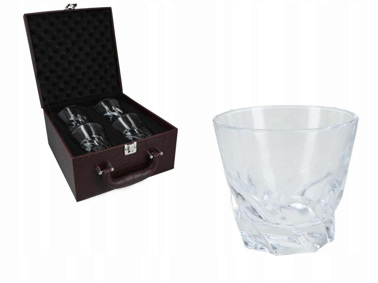 Sada 4 Sklenice Na Whisky Koňak Elegantní Sklo Jako Dárek Do Domu