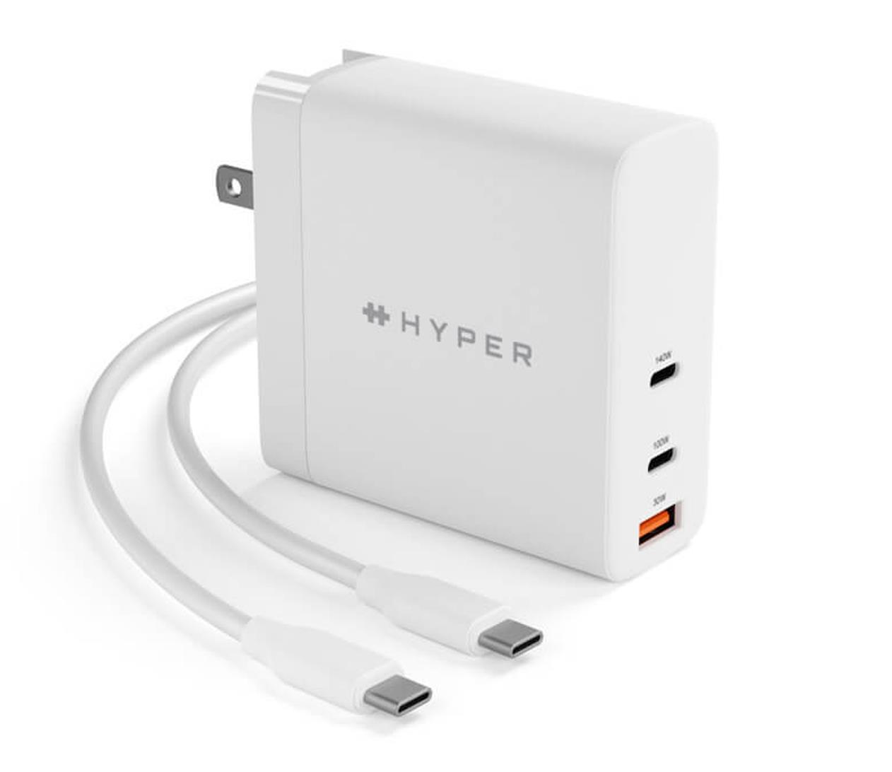 HyperJuice GaN 140W Ładowarka Usb-c Szybkie Ładowanie Biała
