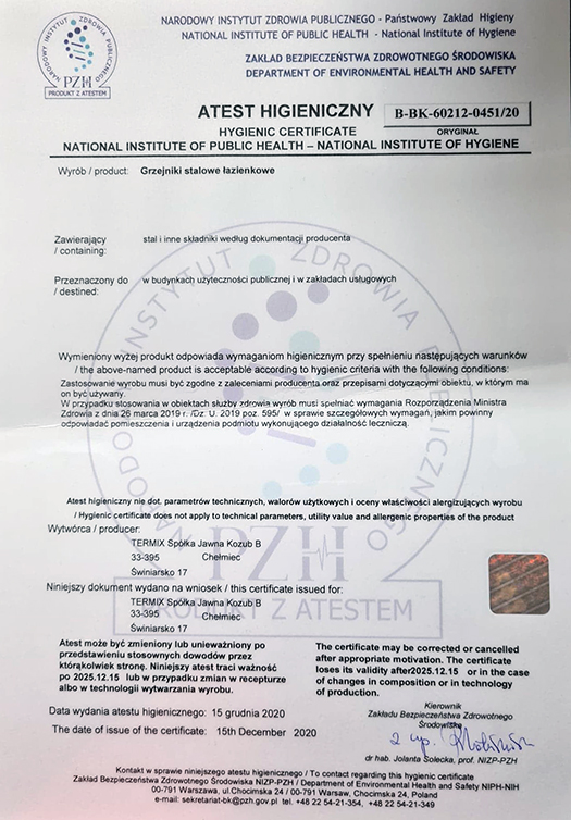 GRZEJNIK DEKORACYJNY WENUS H1600 L550 BIAŁY Marka RAPDACH