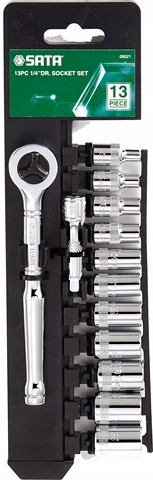 

Zestaw 13 Kluczy Nasadowych 1/4 Sata 09521