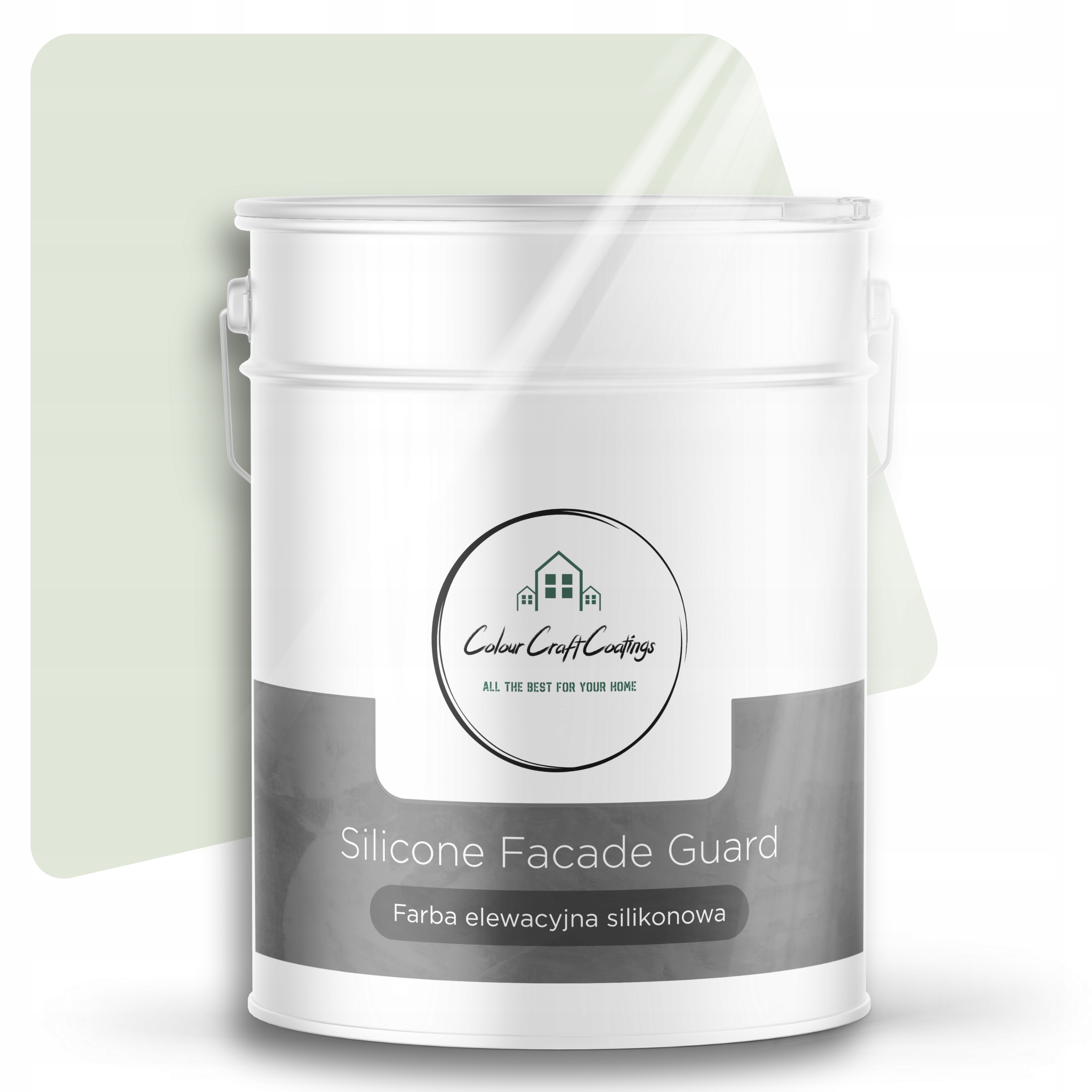 Barva Silikonová Fasádní Barva Bílá Se Zeleným 10L F473