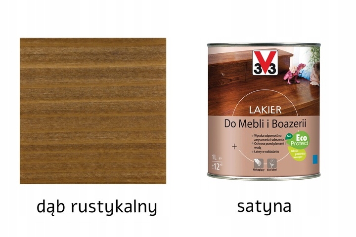 

Lakier mebli i boazerii V33 dąb rustykalny sat 1 l