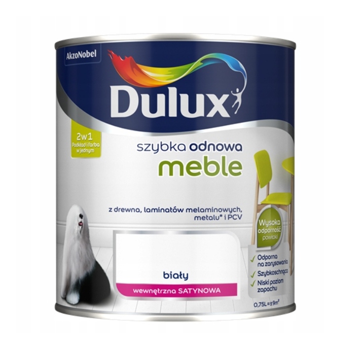 Dulux Szybka Odnowa Meble Biały 0,75L farba