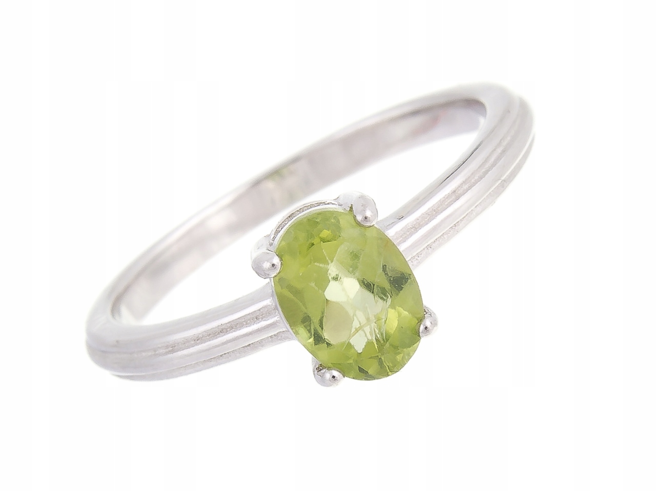 Stříbrný Prstýnek Vel Přírodní Peridot