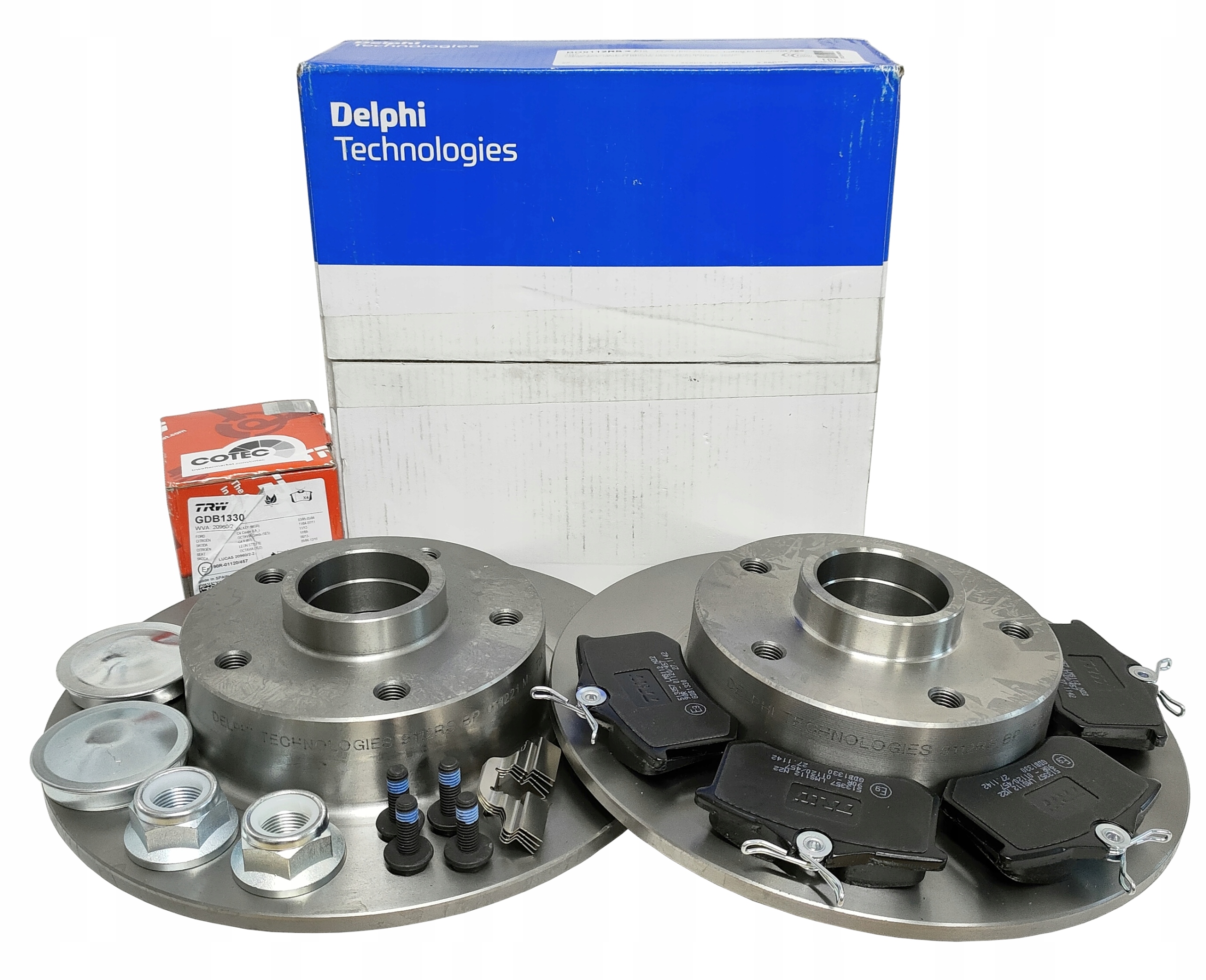 DELPHI TRW TARCZE KLOCKI TYŁ RENAULT MEGANE III