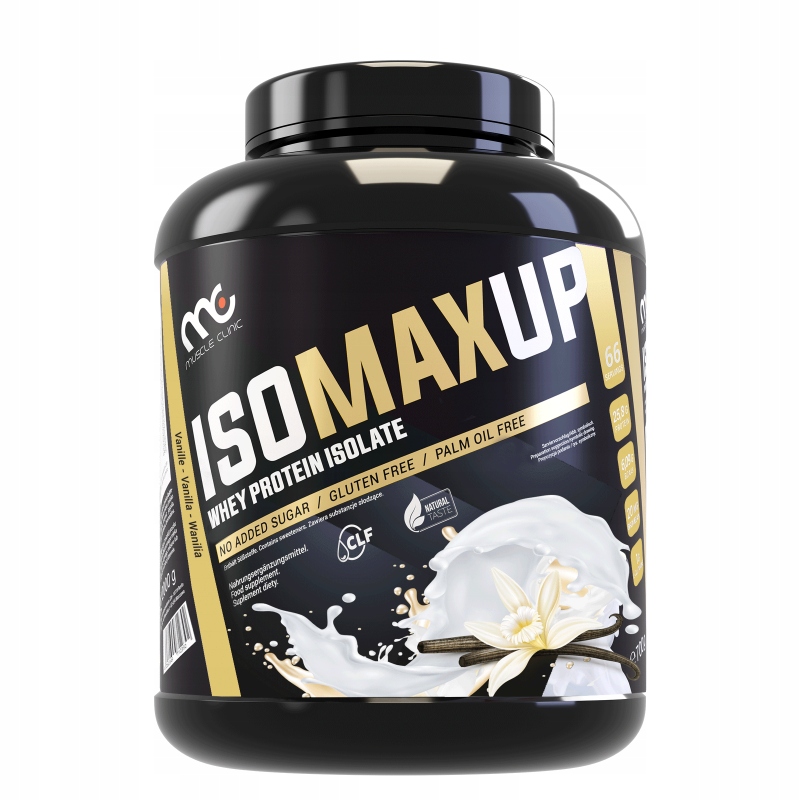 Iso Max Up Muscle Clinic 2000 g Isolat Wpi Clf Bromelain Cappuccino