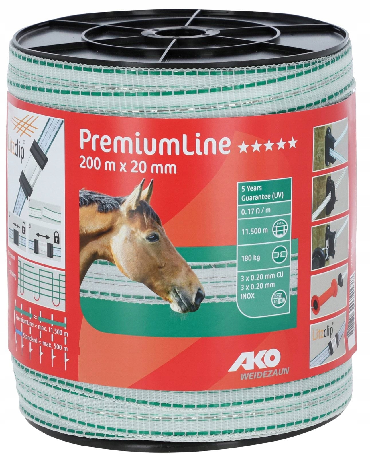 Stínící Panelové Pásy Premium Line 200 m x 20 mm Bílá Zelená Ako