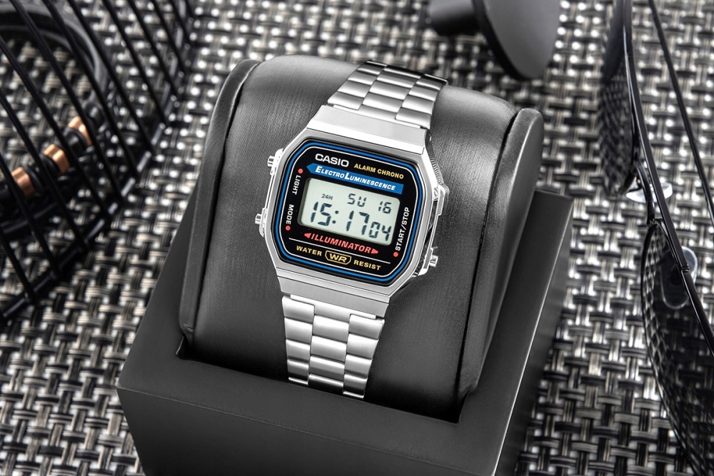 Zegarek Męski CASIO VINTAGE A168WA-1 Materiał paska stal