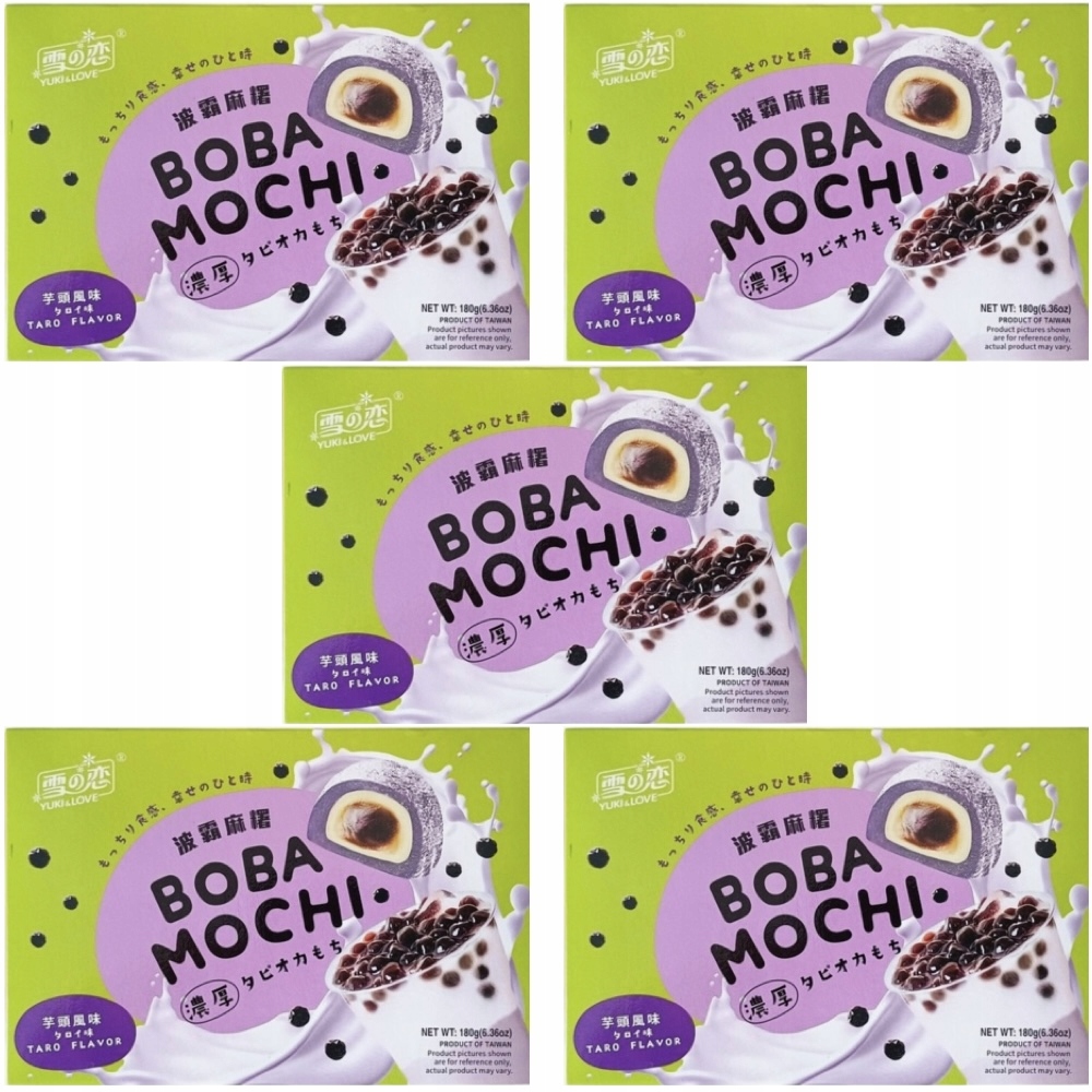 5 x Sušenky Rýžové želé Boba Mochi s Taro 180g Yuki & Love