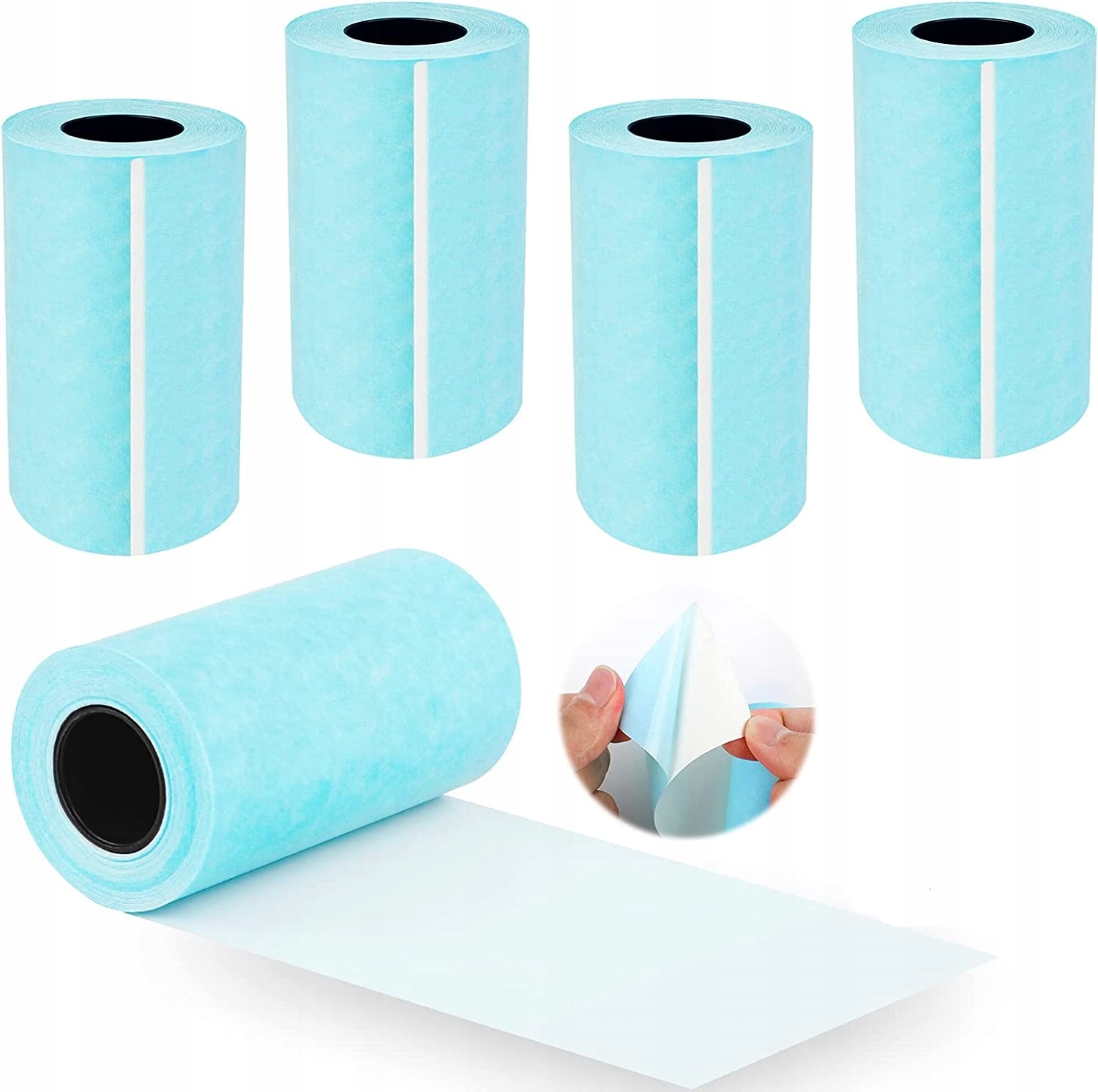 MINI DRUKARKA PRZENOŚNA TERMICZNA DRUKUŚ 3 RODZAJE ROLEK 14 ROLEK + MAZAKI Producent Inna