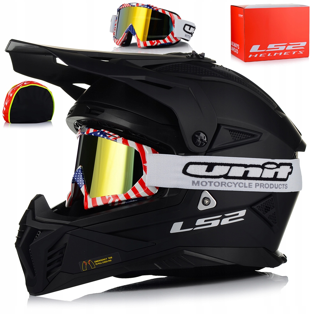 Motocyklová Prilba LS2 MX708 Fast II Okuliare Lehký Enduro Cross Štvorkolka Atv