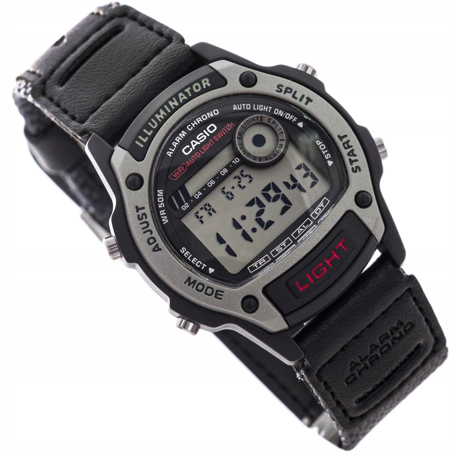 Pánské Hodinky Casio W-220HF-8AVEF Sport Černé Na Řemínku Stopky Lehký Časovač