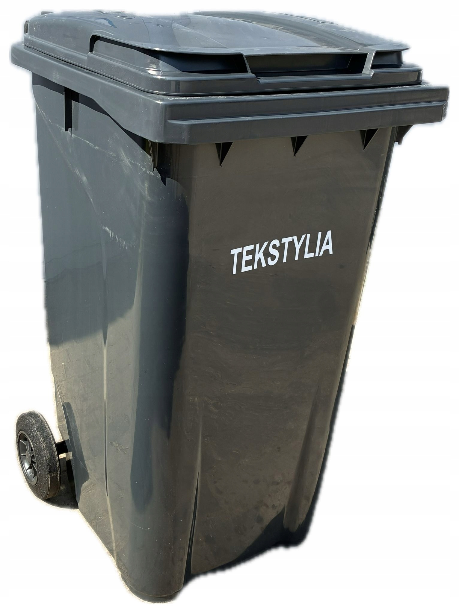 Kosz Pojemnik Kontener Na Śmieci Odpady 240L Czarny Grafit Eko Tekstylia