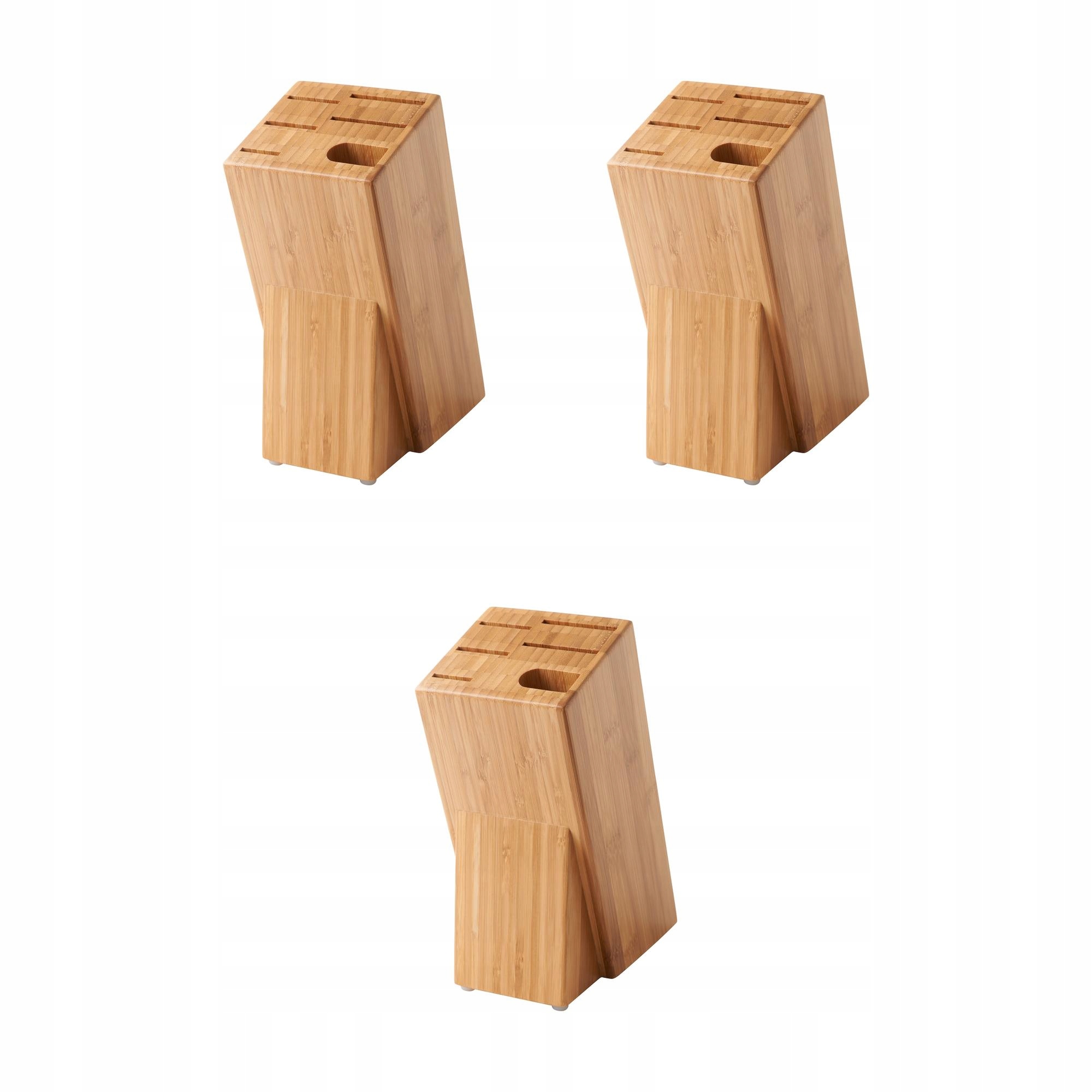 3 ks Blok na nože Hyvla z bambusu, elegantní a funkční