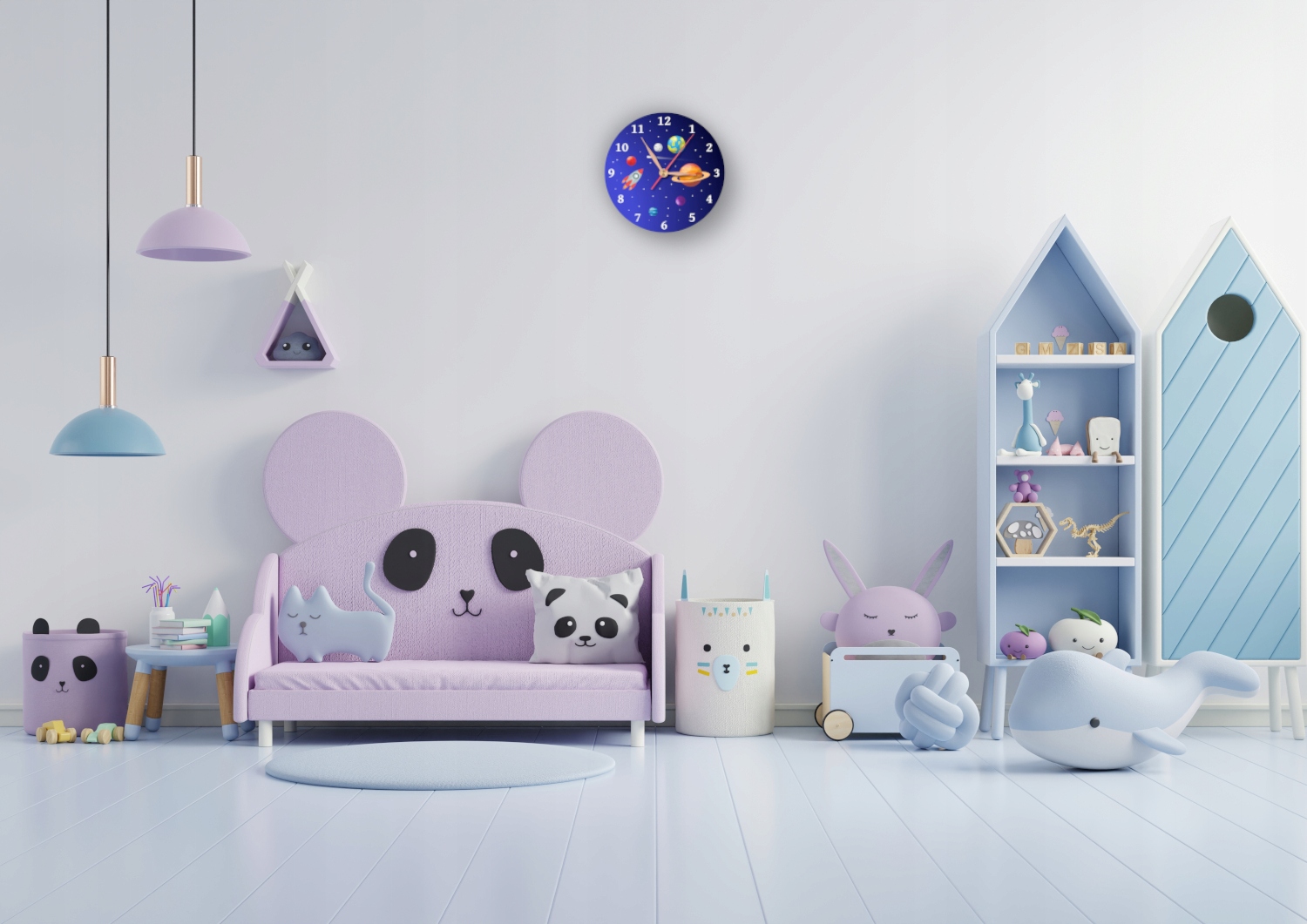 Zegar na ścianę dla dzieci KOSMOS PLANETY 24 cm EAN (GTIN) 5904083524031