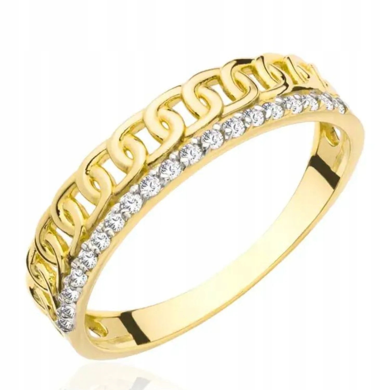 Zlatý Prstýnek 585 Řetízek S Originálními Zirkony VEL.18