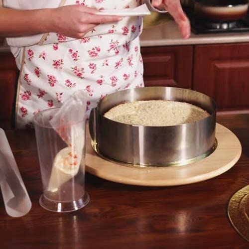 RANT OKRĄGŁY REGULOWANY CUKIERNICZY TORTOWNICA FORMA WYS. 12 cm Wysokość produktu 12 cm