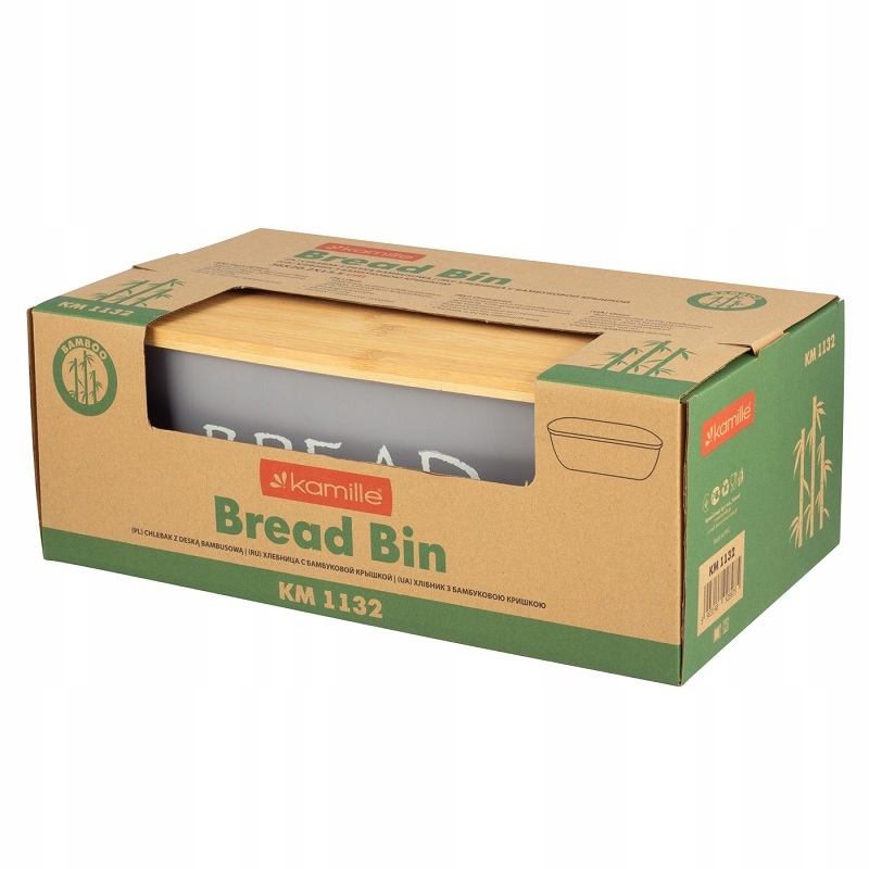 CHLEBAK POJEMNIK NA CHLEB PIECZYWO BAMBUSOWA DESKA DO KROJENIA Linia Kamille