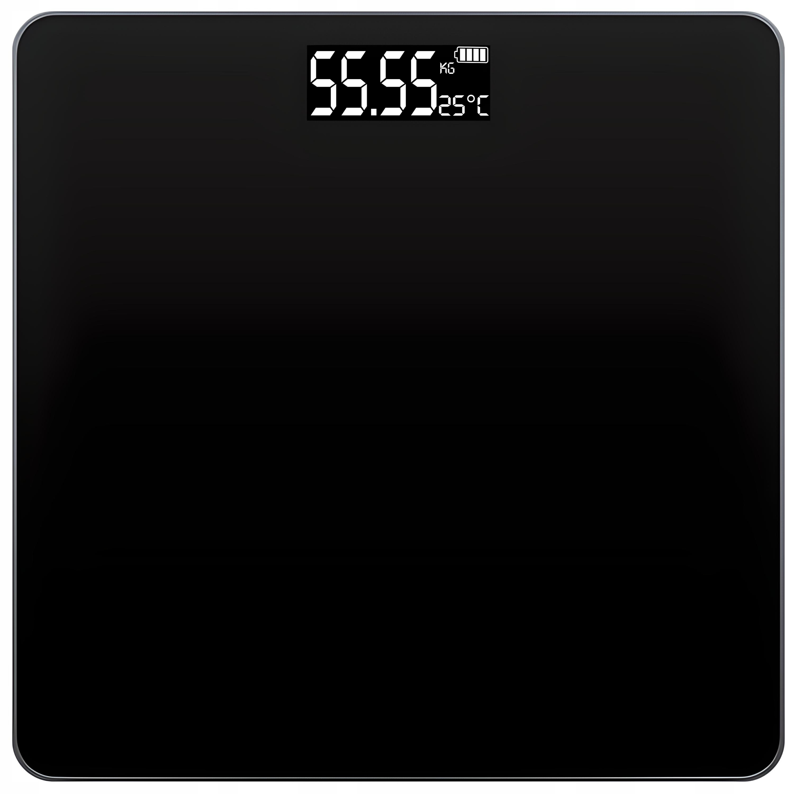 WAGA ŁAZIENKOWA SCALE ELEKTRONICZNA SZKLANA LCD KG Stan opakowania oryginalne