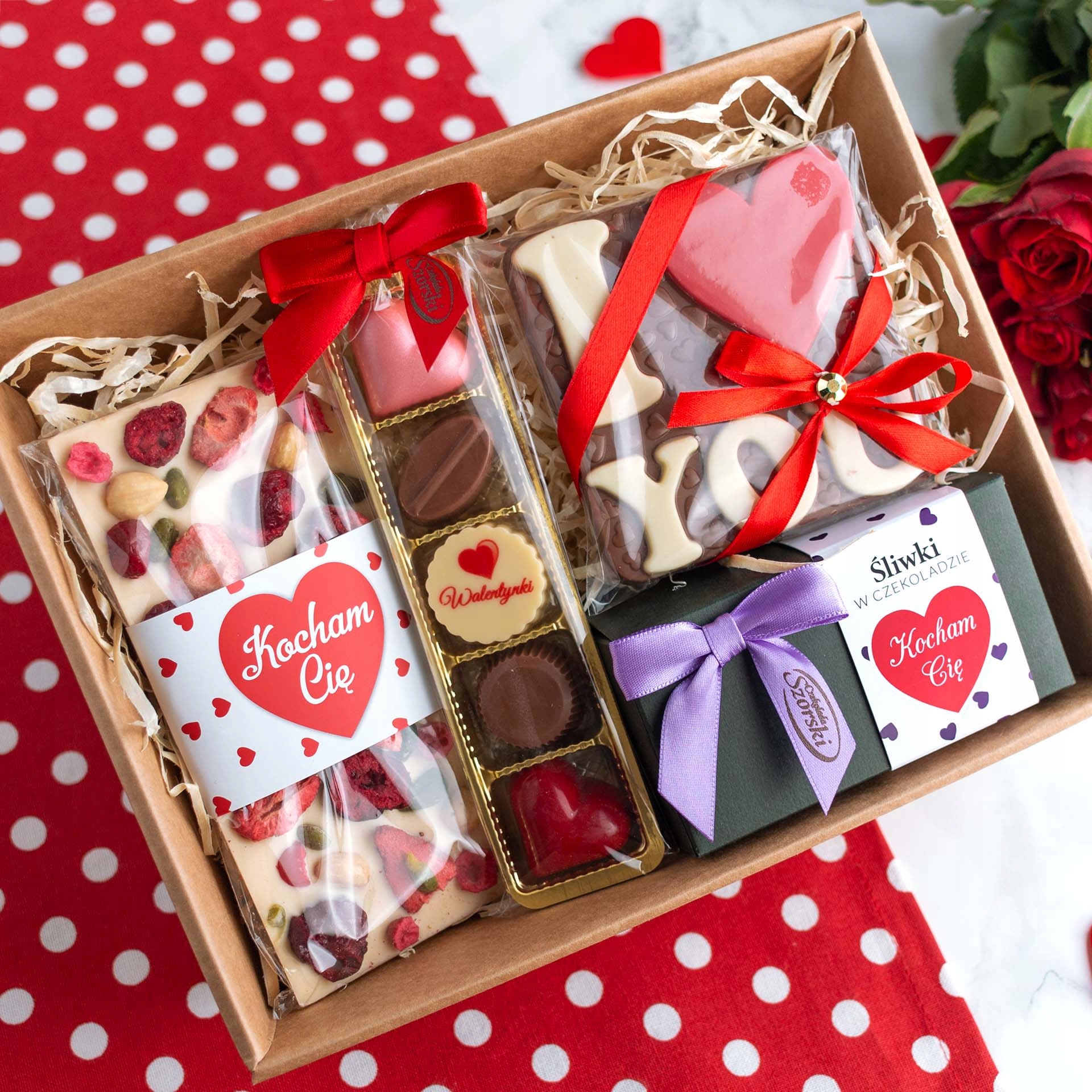 Zestaw prezentowy Kocham Cię na Walentynki