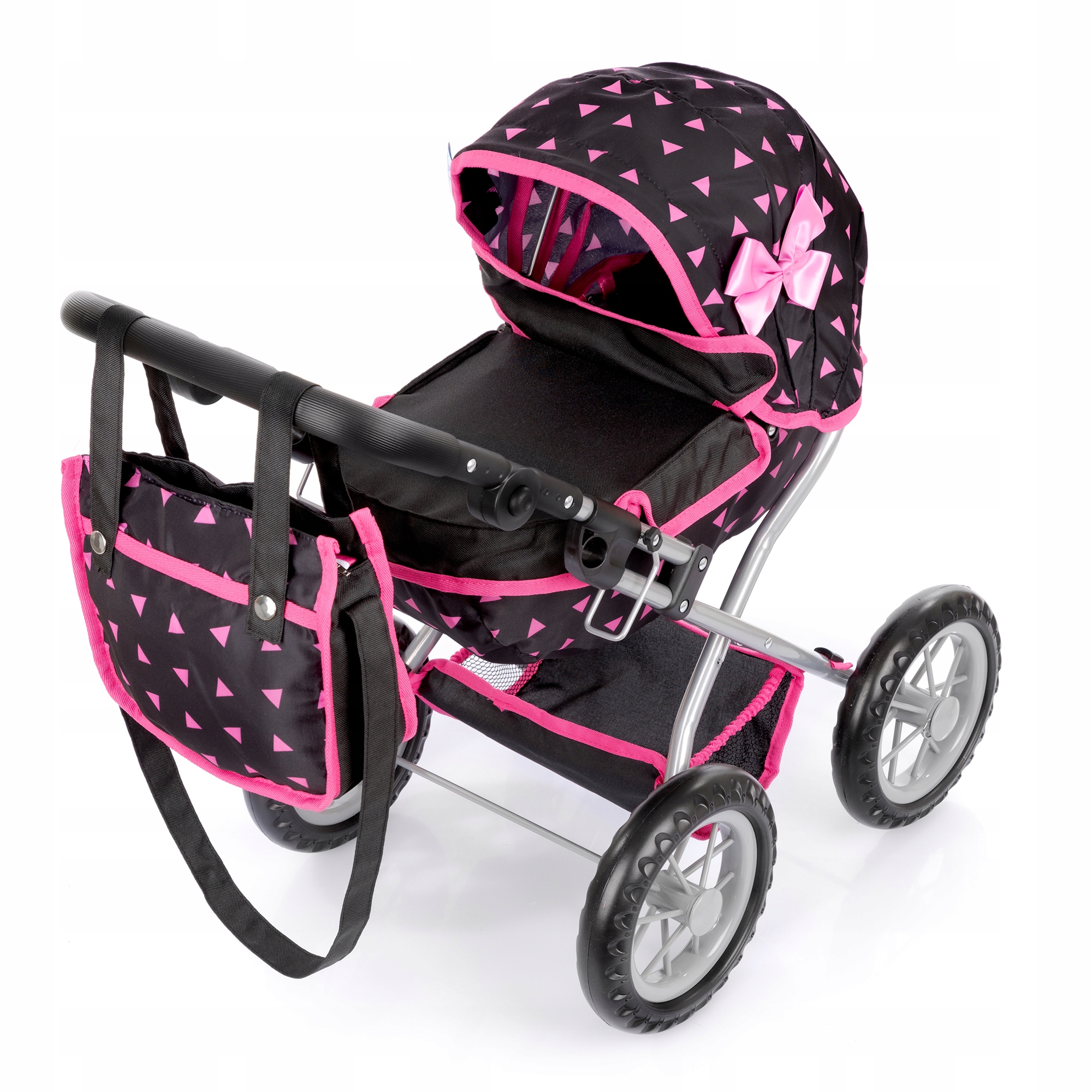 KINDERPLAY Puppenwagen, tiefe Gondel, faltbare Tasche, verstellbarer Griff, Originalverpackung